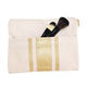 Personalized Canvas Pocket Clutch Natural With Gold Stripes Image 2 of 2